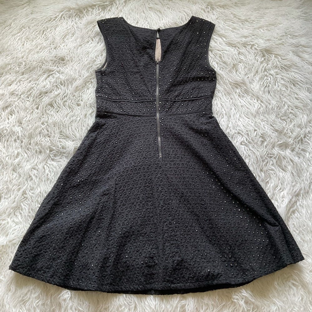 loft black‎ eyelet fit & flare dress - Picture 6 of 8